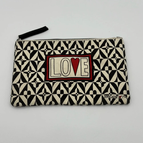 Brighton “Love” Zippered Canvas Pouch - Picture 1 of 4